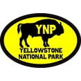 thumbnail image 3 of 4.5in x 3in Yellow Buffalo Oval Yellowstone National Park Sticker, 3 of 3