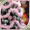 thumbnail image 3 of Triani 3Pcs Christmas Garland Decorations 6.56 Ft Furry Garland Soft Artificial Fur Strip Trim Sewing for Xmas Tree Holiday Indoor Outdoor Party Decoration(Pink), 3 of 6