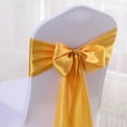 thumbnail image 1 of 6.69x108.26in Gold,purple And Sky BlueSatin Bow Tie Ribbon Chair Cover Sash Hotel Banquet Wedding Party Decoratio, 1 of 7