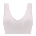 thumbnail image 7 of Womens Sports Bras 3-Pack Sports Bra Without Support Yoga Running Underwears Wireless Bra White XL, 7 of 7