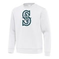 thumbnail image 2 of Men's Antigua White Seattle Mariners Relevant Lightweight Pullover Sweatshirt, 2 of 3