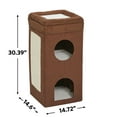 thumbnail image 4 of MidWest Homes for Pets, Two Story Curious Cat Condo With Scratching Panel and Two Hideaways, Brown, 4 of 5