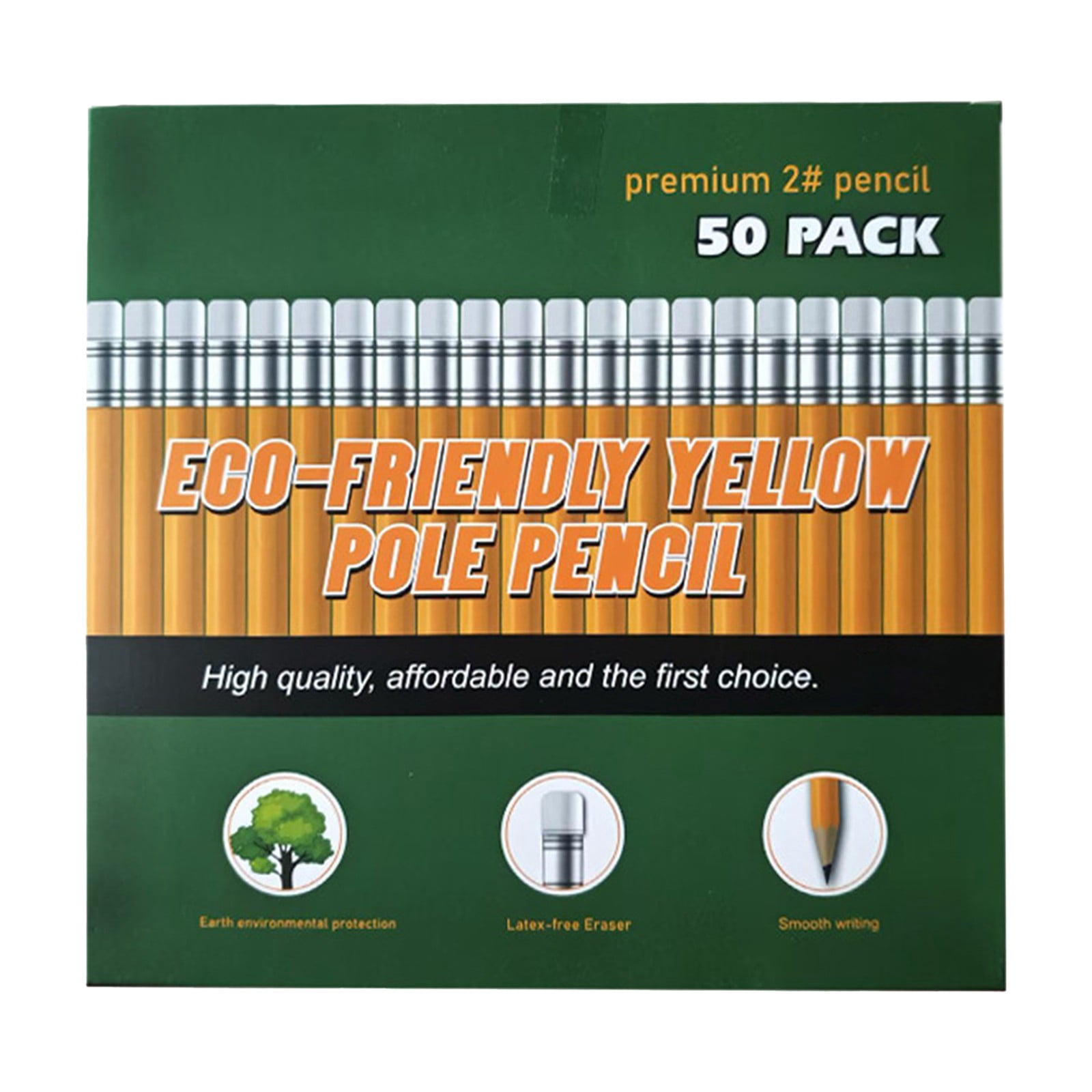 Wood Cased Pencils For Writing Drawing Sketching Pre Sharpened Soft With Eraser