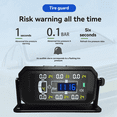 thumbnail image 5 of 2X RV Truck TPMS 6 Wheels Sensor Solar Tire Pressure Monitoring System Temperature Clock Air Pressure Display Alarm B,2 x Car RV Truck TPMS 6 Wheels Sensor,Black, 5 of 5