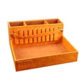 thumbnail image 1 of Organizador desmontable para herramientas de peluquería, bolsa multifuncional para tijeras, peines y maquillaje, color naranja, tamaño compacto y portátil., 1 of 6