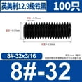 thumbnail image 2 of Set Screws, Internal Hex Head Allen Drive Cup Point Grub Screws, 12.9 grade high strength alloy steel, black，Concave end fastening bolt, 2 of 6