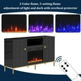 thumbnail image 6 of Boyel Living Fireplace TV Stand with 23" Fireplace, Entertainment Center and Storage, 70" Modern Media TV Console High Gloss Storage Cabinet for Living Room (Black), 6 of 6
