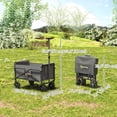 thumbnail image 3 of Outsunny Small Collapsible Folding Wagon Cart, Utility Garden Cart, Grey, 3 of 10
