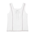 thumbnail image 5 of Pounoo Tank Tops for Women Square Neck Sleeveless Tie Front Plain Detail Loose Fit Tshirts Casual Daily Lightweight Camisoles, 5 of 7