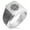 Silver, variant on Stainless Steel Nautical Flower of Life Compass Needle Stripe Pattern Biker Style Polished Ring
