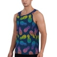 thumbnail image 2 of Haiem Abstract Bright Pineapple Fruit Retro Men Workout Tank Top Gym Bodybuilding Sleeveless Muscle T Shirts Athletic Tank Breathable Workout Shirt-Medium, 2 of 9