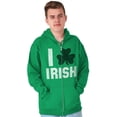 thumbnail image 3 of St Patricks Day Irish Pride Shamrock Zip Up Hoodie Men's Women's Brisco Brands S, 3 of 6