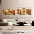 thumbnail image 3 of Elephant Stock Sunset In Venice Wall Art - Horizontal Multi Panel Canvas - Living Room Wall Decor - Places Multi Panel - Gray And Blue Decor - 66" x 33", 3 of 4