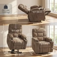 thumbnail image 3 of HOMCOM Power Lift Recliner Chair with Massage Electric Recliner Chair Brown, 3 of 10