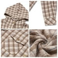 thumbnail image 4 of SHINE UP Flannel Shacket Jacket for Women Plaid Shirts Long Sleeve Button Down Tops Casual Hooded Coat, 4 of 6