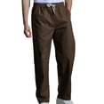 thumbnail image 1 of Mens Casual Fashion Solid Straight Leg Pants Drawstring Elastic Waist Pants RXIRUCGD Marron, Taille: 2TG, 1 of 4