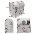 thumbnail image 5 of Flamingo Lounger Chair Bag, Realistic Drawing Style Animals on Geometrical Backdrop with Pink Triangles, High Capacity Storage with Handle Container, Lounger Size, Pink Peach White, by Ambesonne, 5 of 5