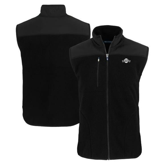 Men's Cutter & Buck Black San Francisco Giants Big & Tall Cascade Eco Sherpa Fleece Full-Zip Vest