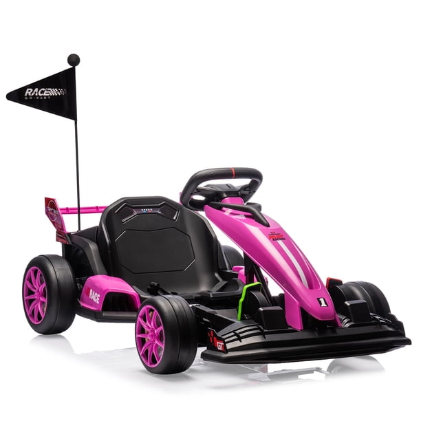 Yeshouse go-kart eléctrico para niños, 24V, 2 motores de 200W, 12km/h, altura ajustable, ideal para derrapes y carreras al aire libre, para mayores de 6 años