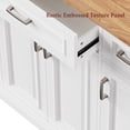 thumbnail image 4 of Chords Attic 54-inch Large Kitchen Island with Rubber Wood Drop Leaf, Rolling Kitchen Cart on 4 Wheels with 4 Doors and 3 Drawers for Dining Room, 4 of 11