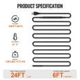 thumbnail image 5 of KFFKFF Pipe Warming Cable, 24FT 5W/FT Heating Strip for Pipelines, Roof Snow Thawing and Ice Prevention, Gutter and Pipe Frost Safeguard, 5 of 9