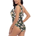 thumbnail image 4 of Gaeub Flowers Women's One Shoulder Ruffle Tummy Control Swimwear for Swimming Surfing Beach Party - XX-Large, 4 of 8