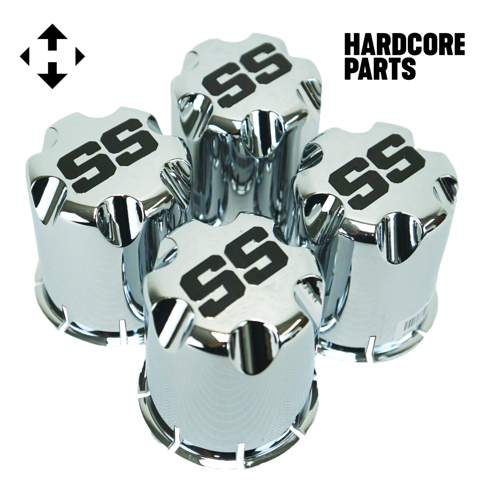 Alloy SS Golf Cart Wheel Center Cover Cap, Chrome