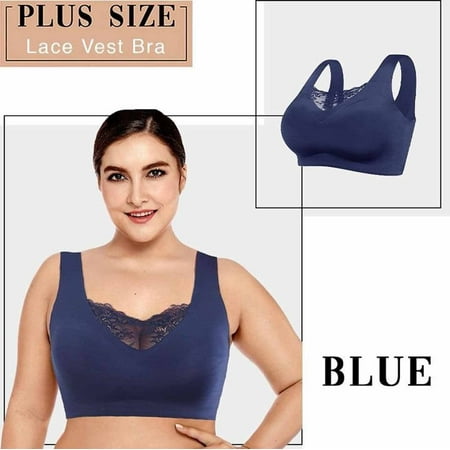 Bras for Women Clearance Women Bra Lingerie Seamless Plus Size OnePiece Elastic Comfort Vest Bra Underwear
