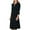 Black, variant on ChaoHeng Women Dresses Plus Trendy Dresses for Women 2025 Holiday Fashion Women Solid Color V-Neck Long Ankle Sleeve High Waist Dress Skirt