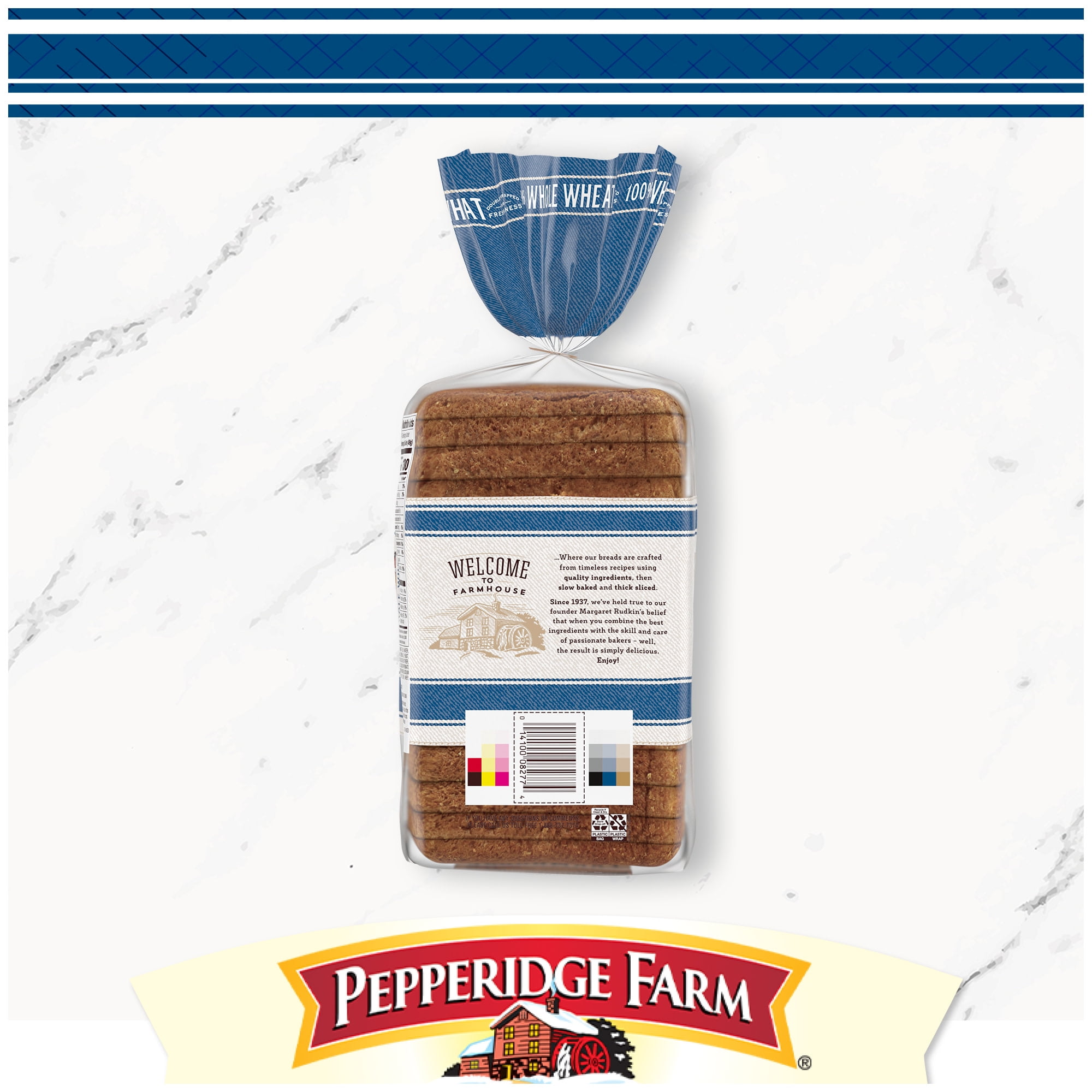 Pepperidge Farm Farmhouse 100% Whole Wheat Bread, 24 oz Loaf