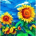 thumbnail image 3 of CafePress - Sunflowers Painting Pajamas - Women's Short Sleeve Print T-Shirt and Pants Light Cotton Pajama Set, 3 of 7