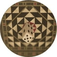 thumbnail image 1 of Ahgly Company Machine Washable Indoor Square Transitional Cinnamon Brown Area Rugs, 3' Square, 1 of 7