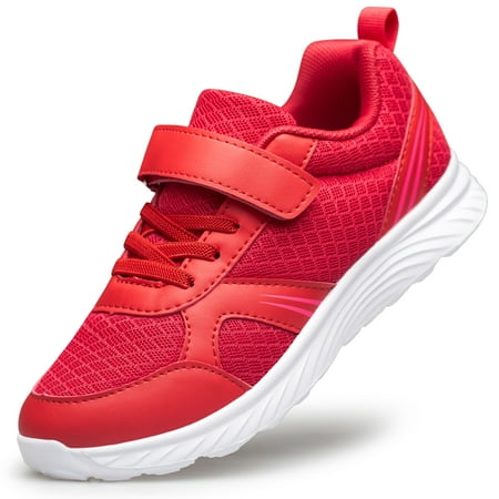 

vibdiv Todder Boys Girls Shoes Gym Preschool Closure Non-Slip Running Sneakers for Child Red Size 13