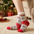 thumbnail image 4 of Lumtrix Women's & Men's Christmas Fuzzy Slipper Socks with Grippers Super Soft Warm Fleece Lined Cozy Home Socks Winter Gifts F One Size, 4 of 5