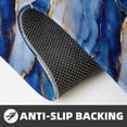 thumbnail image 3 of 2 Pce Crystal Velvet Kitchen Floor Mat Door Mat 47.2×17in Water Absorption And Stain Resistance For Laundry Dining Room Office Sink Blue And White Gold Marble, 3 of 6