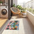 thumbnail image 4 of Yayeee Doormat for Inside 20"x32" Absorbent Low-Profile Washable Non-Slip Rubber Backed Entryway Rug, Blue Flowers, 4 of 8