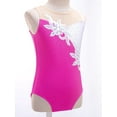 thumbnail image 3 of TSSOE Kids Girls Sleeveless Shiny Patchwork Ballet Dance Gymnastics Leotards Sport Bike Bodysuit Dancewear Rose 4, 3 of 7