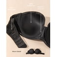 thumbnail image 6 of Deyllo Women's Push Up Strapless Bras Plus Size No-slip Full Coverage Underwire Support Smooth Contour Party Dress Bra, Black 40C, 6 of 8