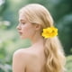 thumbnail image 4 of 2 unidades de pinzas para el pelo con motivos florales amarillos, accesorios para el pelo con narcisos para mujer, pasadores de pelo con estilo para mamá y hermana, 4 of 6