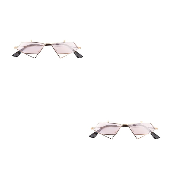 Masteelf 2 Count Funky Fashion Punk Style Sunglasses Daily Wear Sunglasses 18x15cm Pink