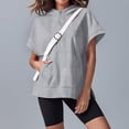 thumbnail image 5 of Ruyang Womens Oversized Short Sleeve Half Zip Hoodies 2024 Fashion Summer Sweatshirts with Pockets Dressy Casual Fashion Pullover Tops, 5 of 5