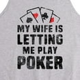 thumbnail image 2 of Instant Message - My Wife Is Letting Me Play Poker - Men's Jersey Tank Top, 2 of 5
