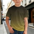 thumbnail image 2 of CONZONE Child Kids Boys T-Shirts Color Block Crew Neck Short Sleeved Summer Loose Fit Fashion Comfort Tops Yellow Size 2-3 Years, 2 of 6