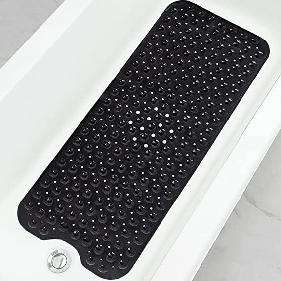 Bath Mat, Extra Long NonSlip Bath Mat 39 x 16 Inch, Machine Washable Bath Tub Mat with Suction