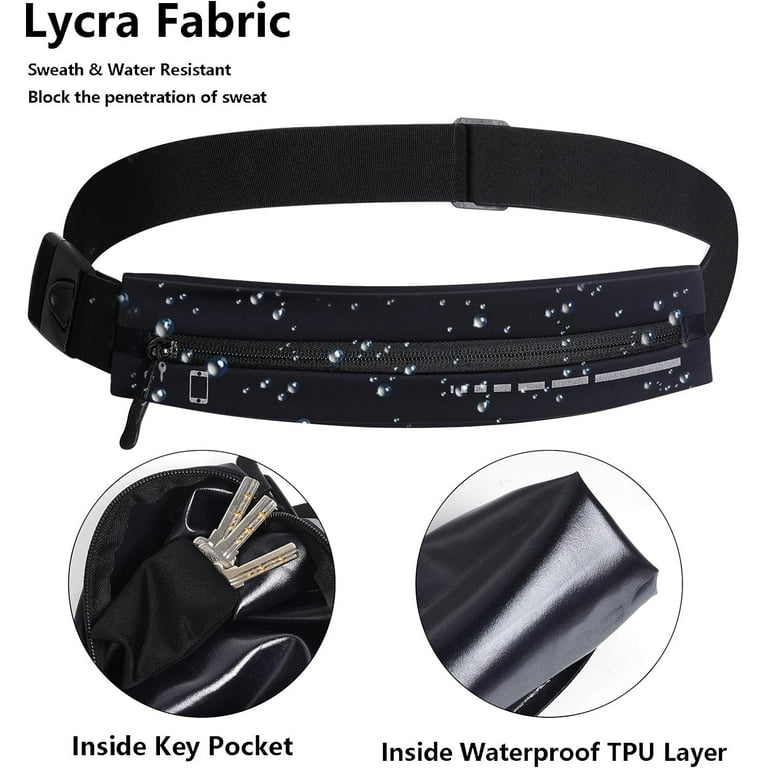 Slim Running Belt for Women Men Water Resiatant Runners Fanny Pack