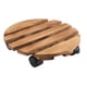 thumbnail image 1 of Soporte para plantas de madera gruesa, móvil, resistente, con cerradura y ruedas universales para interior y exterior, redondo, 1 of 1