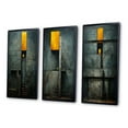 thumbnail image 3 of Designart "Vintage Wisdom Minimal Orange" Modern Geometric Framed Wall Art Set Of 3 - Gold Abstract Geometric Frame Gallery Wall Set For Home Decor, 3 of 6