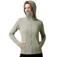 thumbnail image 4 of Uootdi Womens UPF50+ Sun Protection Jackets Zip Up Hooded Tops with Integrated Face Mask Beach Hiking Style Lightweight Comfortable Gift, 4 of 5