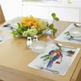 thumbnail image 4 of Ambesonne Rowan Place Mats Set of 4, Christmas Bird Holly Pine, Standard Size, Multicolor, 4 of 6