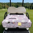 thumbnail image 2 of Pzuqiu Foldable Golf Cart Seat Cover Portable Polyester, Compatible with Two Passenger Seat Golf Cart Outdoor, for Yamaha EZGO Club Car, Golf Ball Pattern, 2 of 9